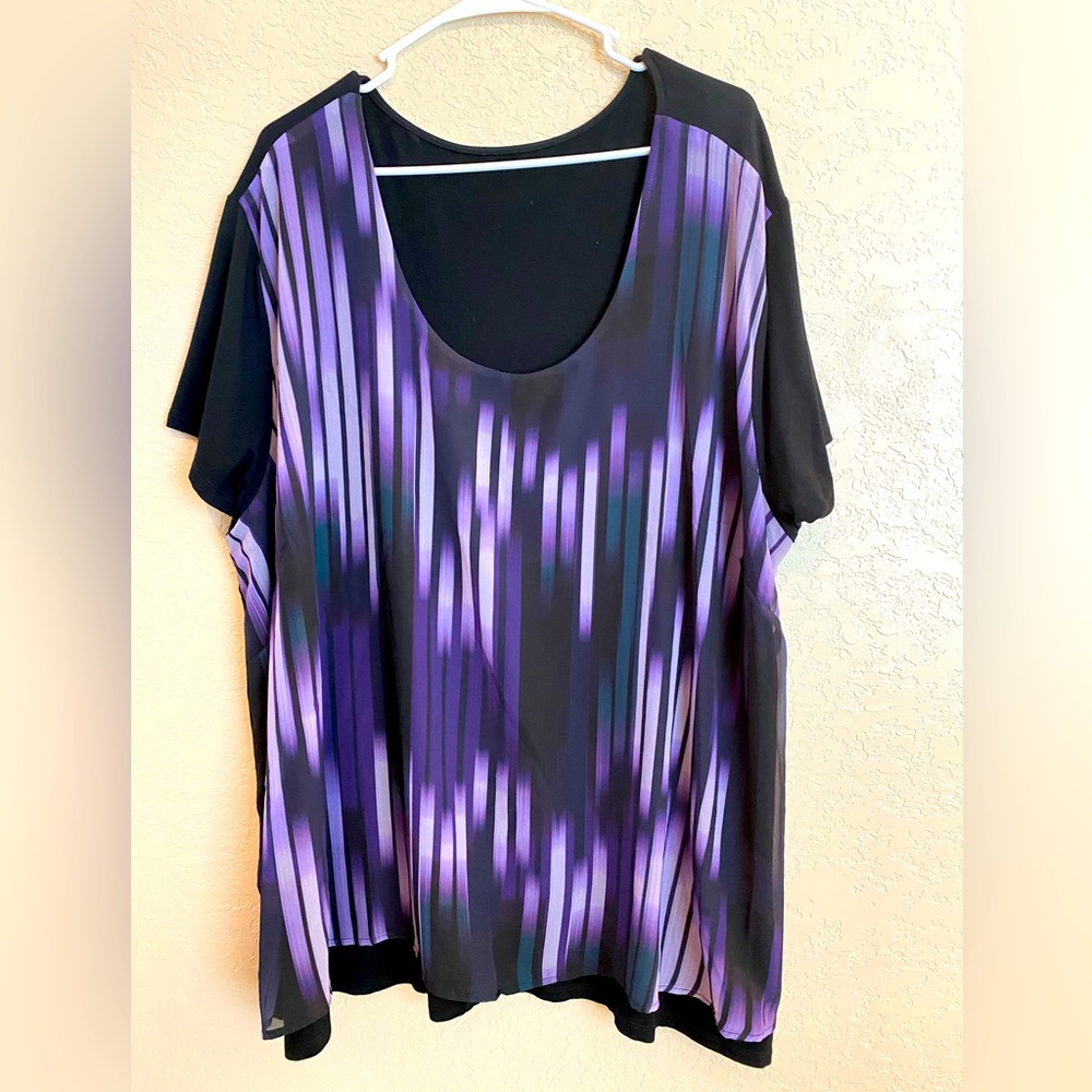 Black and purple blouse
